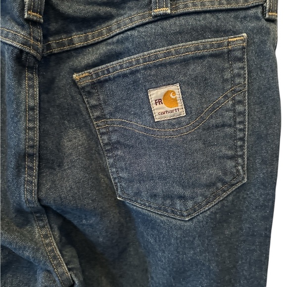 Men's Denim Carhartt Relaxed Fit Jeans Size 36x32 Dark Wash - Picture 3 of 5